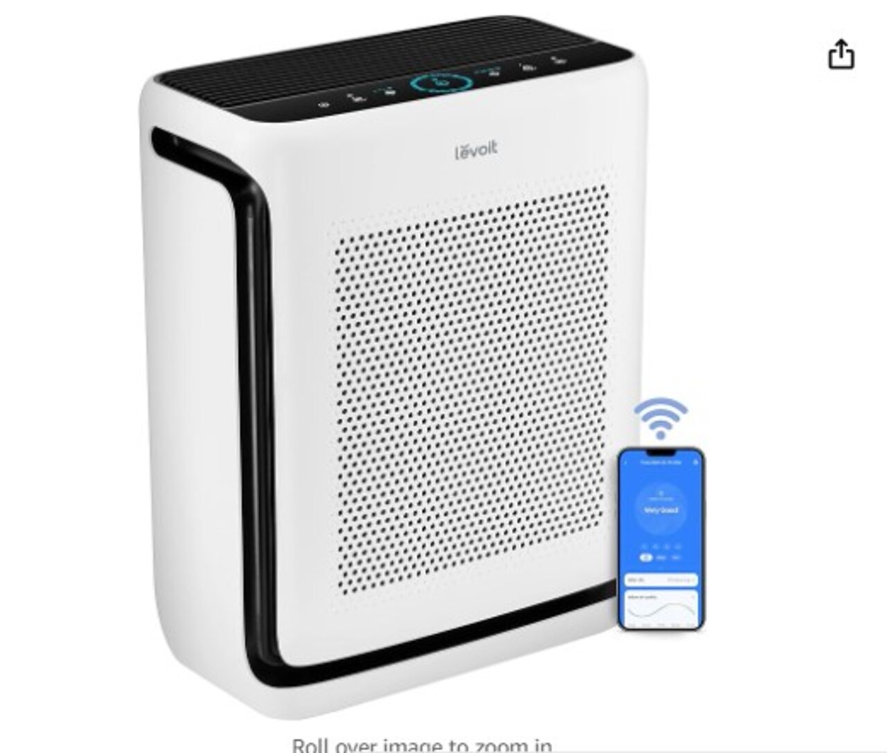 Home Air Purifiers for Large Rooms Up to 1900 Ft2 in 1 Hour with Washable Filters, Air Quality Monitor, Smart WiFi, HEPA Filter Captures Allergies, Pet Hair, Smoke, Pollen in Bedroom, Vital 200S